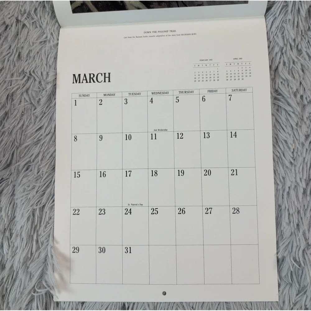 1992 Louis L'Amour Calendar Western Art- Cowboy Life New old Stock